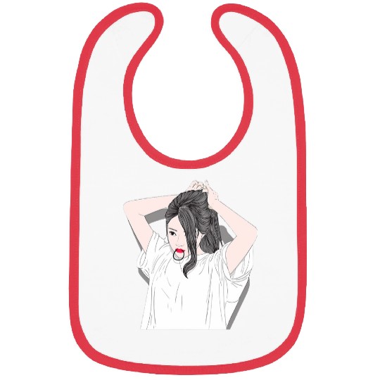 Girl 3D Illustration Bibs