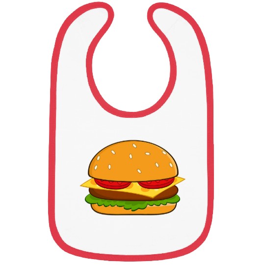 Cheeseburger with Lettuce and Tomato Bibs