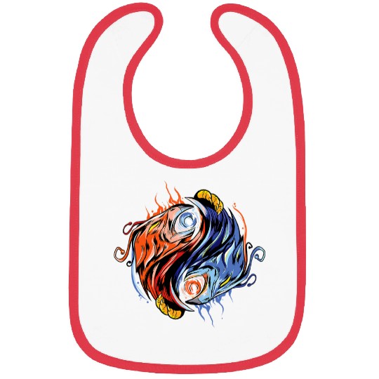 Artsy Yin Yang Phoenix Birds Mythical Art Myth Legend Gifts Bibs