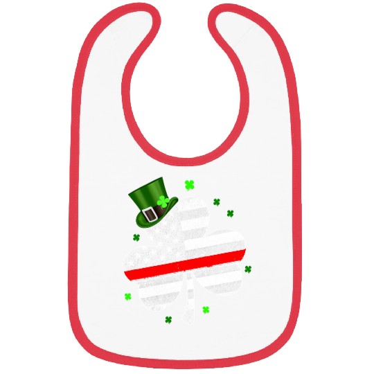 Fireman Firefighter St Patricks Day Firefighter USA Shamrock 83 Firemen Bibs