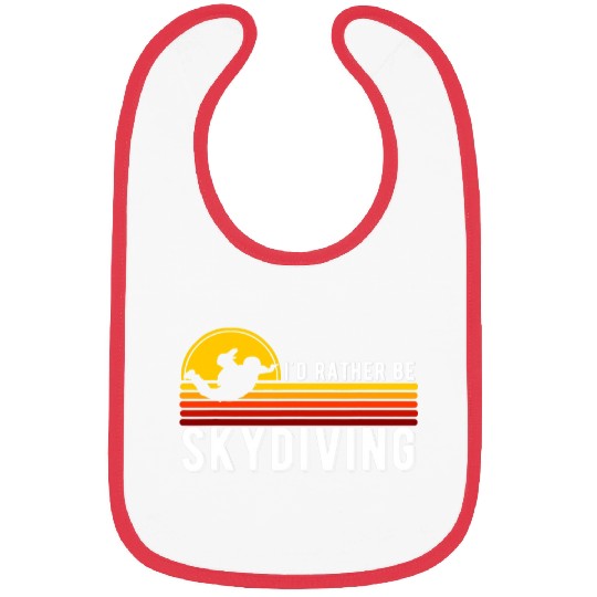 Skydiving Gift Id Rather Be Skydiving Retro vintages Skydive Bibs