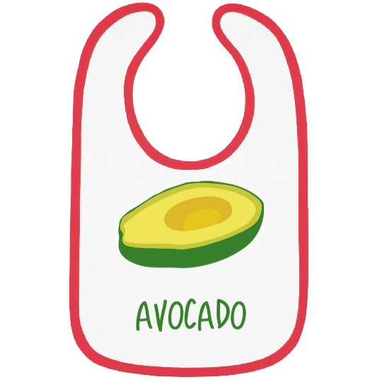 Avocado Word with Fruit Bibs