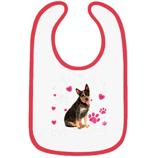 Cute Just A Girl Who Loves Australian Cattle Dog Lover 301 Bibs