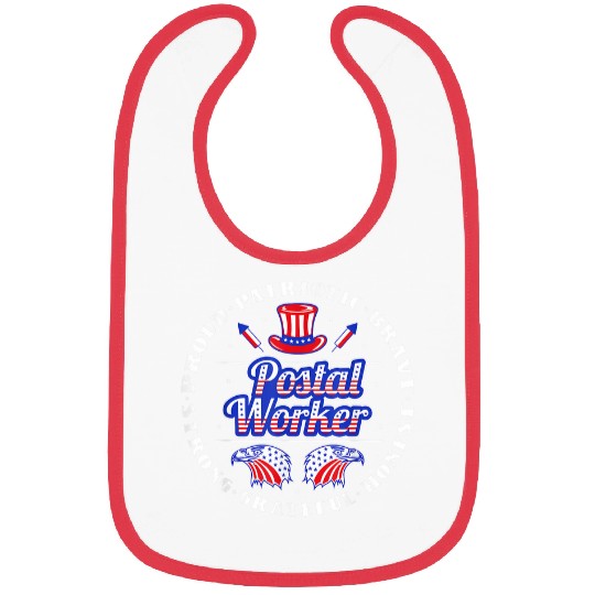 Patriotic Postal Worker Mailman Mail Carrier Bibs