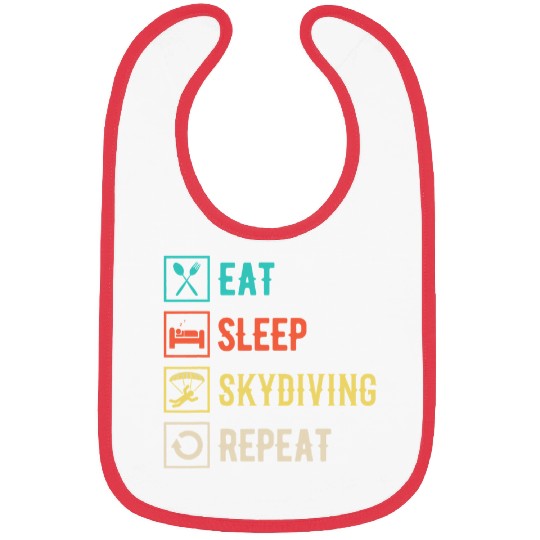 Skydiving Gift Eat Sleep Skydiving Repeat Paragliding Skydiver Skydiving Bibs