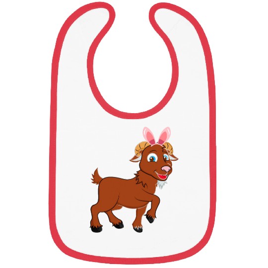 Goats Lover Easter Egg Hunt Bunny Ear Goats Easter Day 2 Bibs