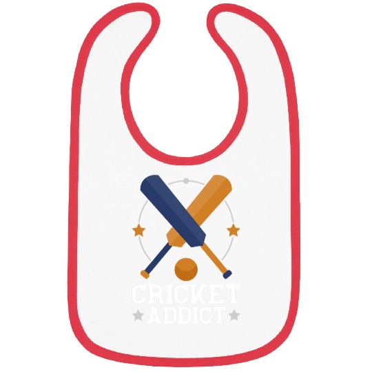 Cricket Fan Addict Funny Cricket Player and Coach Bibs