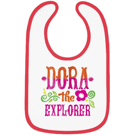 Dora the Explorer Flower Word Art Logo Bibs
