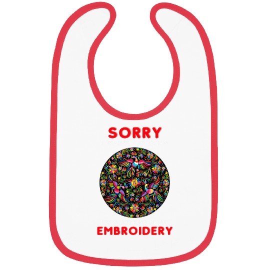 Embroidery Funny Embroidered Bird Lover Sewing Embroidering Bibs