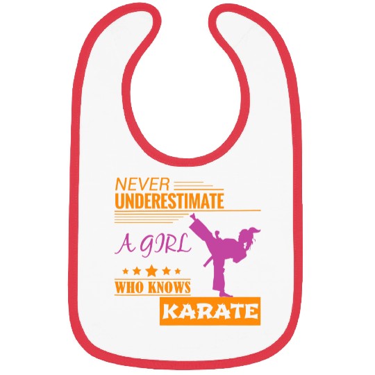Never Underestimate A Girl Who Knows Karate 2 Bibs