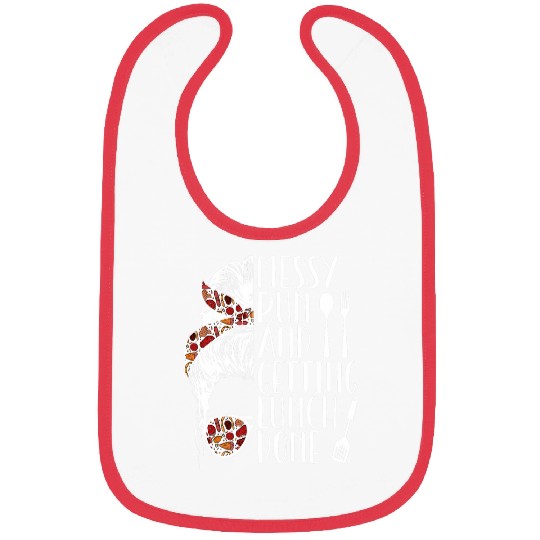 Lunch Lady Messy Bun Cafeteria Worker Bibs