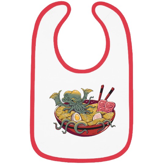 Octopuss Lover Ramen Cthulhu Bibs
