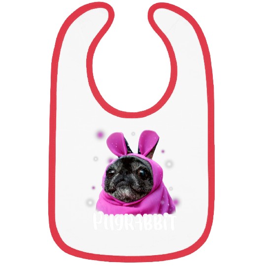 Rabbits Pugrabbit Pug Rabbit Combination Dog Lover Gift Bibs