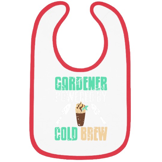 Gardener Powered By Cold Brew Cool vintages Present Gift Bibs