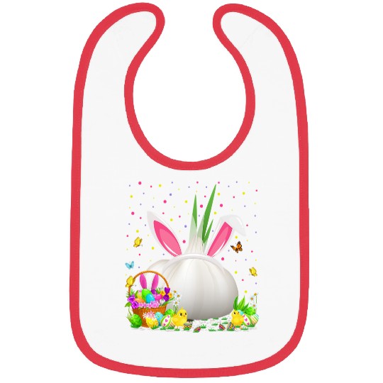 Garlic Easter Egg Hunt Bunny Garlic Easter Sunday Bibs
