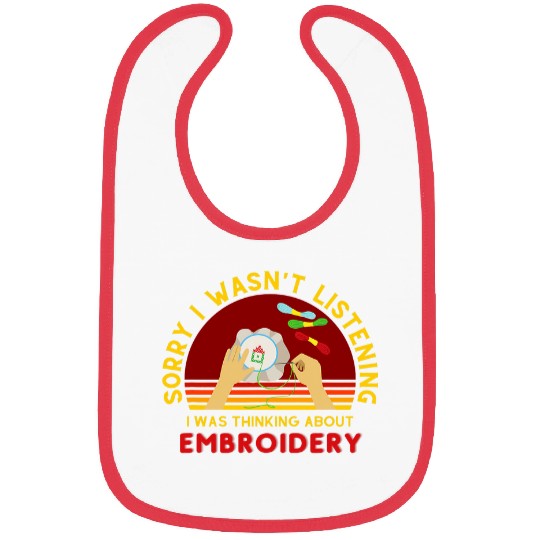 Embroidery Funny Embroidered Applique Lover Embroidering Bibs
