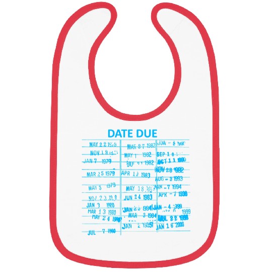 Reading Book Library Due Date Cards Stamp Book Return Librarian Date Due Reader Bibs