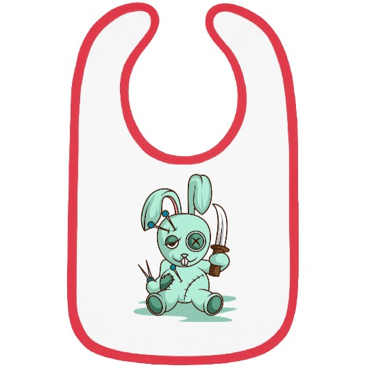 Rabbits Kawaii Pastel Goth Bunny Voodoo Occult Rabbit Aesthetic Bibs