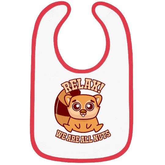 Funny Saying Squirrel Kawaii Style Art Illustration Bibs