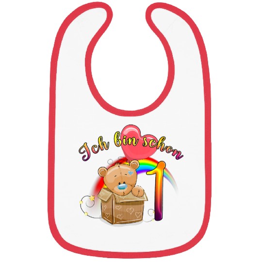 Funny Bear Kids 1 birthday cute gift box Cute Bears Bibs