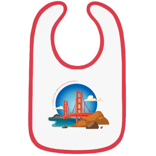 Golden Gate Bridge illustration with the inscription Bibs