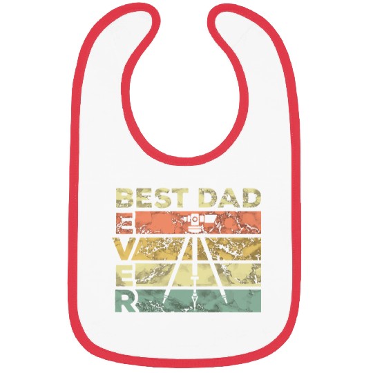 Mens Dad Love Tripod Surveyor Engineer Father Engineering Bibs
