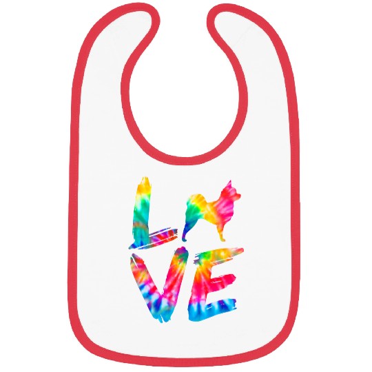 Chi Chi Tie Dye Love Dog Mom Dad Bibs