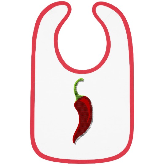 Chili pepper illustration Bibs