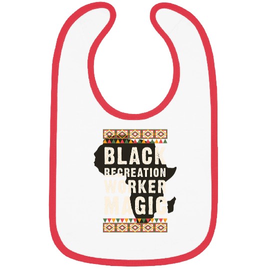 Black Recreation Worker Magic Juneteenth Black History Bibs