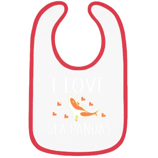 Funny Bear I love Seas Pandas Orca Whale Cute Bears Bibs