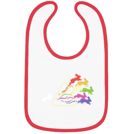 Rabbits Prism Rabbit Philosophy Rainbow Triangular Prism Science Bibs
