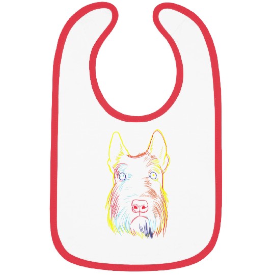 Dog Scottish Terrier Colourful Scottie Dog Scottish Terrier Bibs