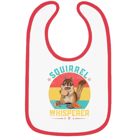 Funny Squirrel Whisperer Gift Squirrel Lover Men Women Kids Bibs
