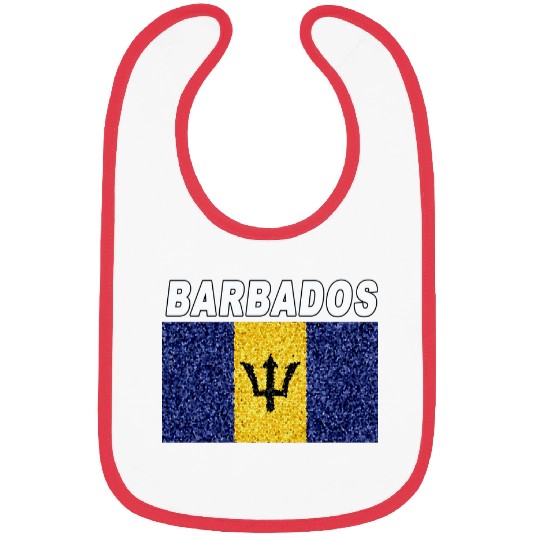 Barbados Flag Long Sleeve Patriotic Island Art Bibs