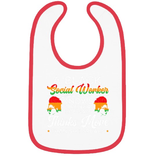 Black History Month Black Social Worker Bibs