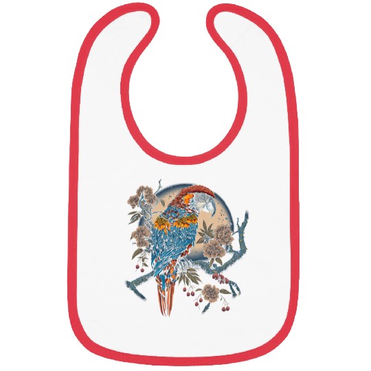 Surrealism Japanese Painting Macaw 1 Bibs