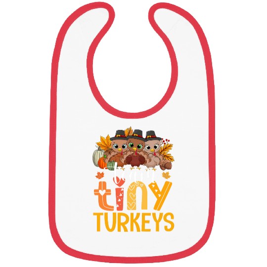 Team Tiny Turkeys Cute Thanksgiving Day Nicu nurses Teacher Bibs