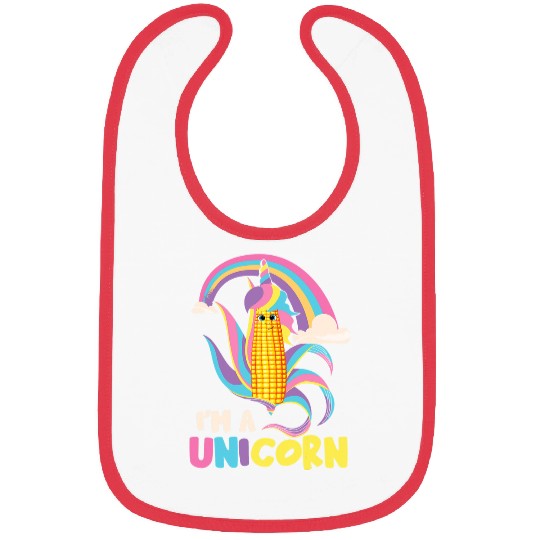 Im A Unicorns Funny Maize Corn Cob Kids Farming Corn Bibs