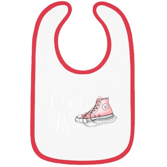 Chucks and Pearls 1 Bibs