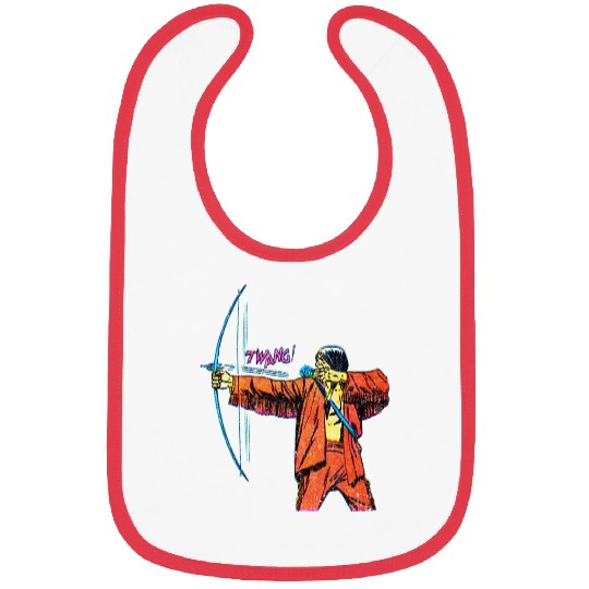 Cool American Indian Warrior With Arrow Old West Comic Bibs