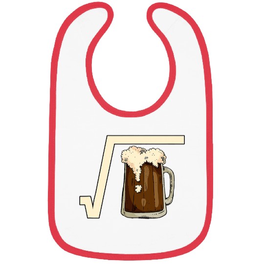 Square Root Beer Math Pun Mathematic Joke Science Student Bibs