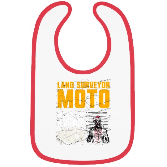 Measure Twice Scream Once Land Surveyor Scary Halloween Bibs