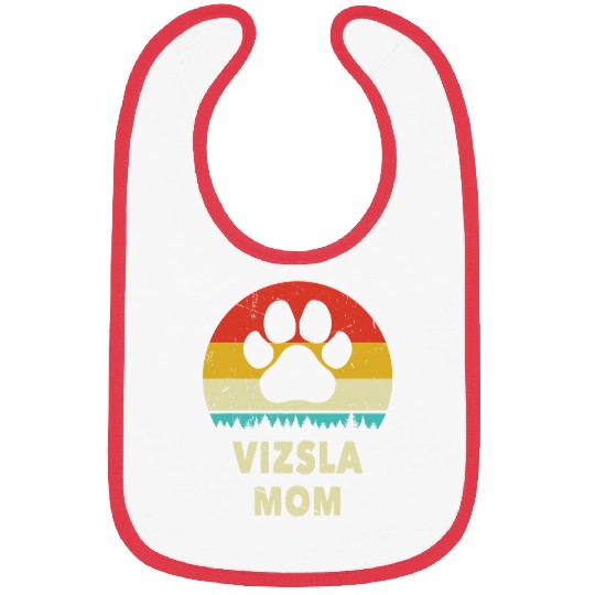 Dog Vizsla Mom vintages Dog Gift For Women Funny Dog Lover Bibs