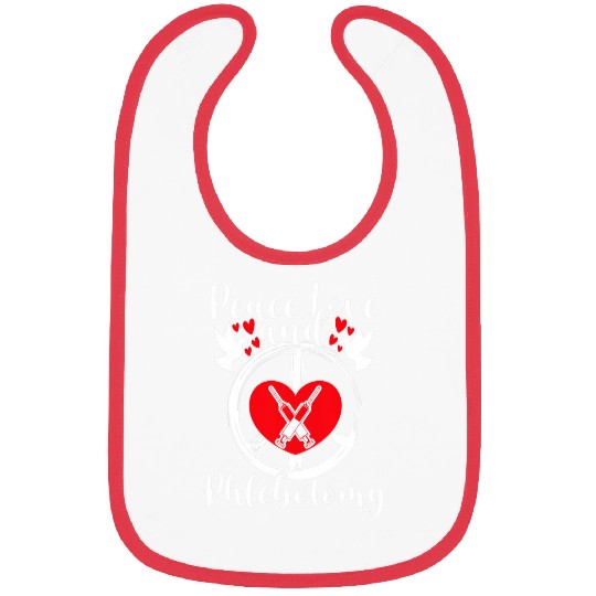 Phlebotomist nurses Lab Technician Peace Love Phlebotomy Bibs