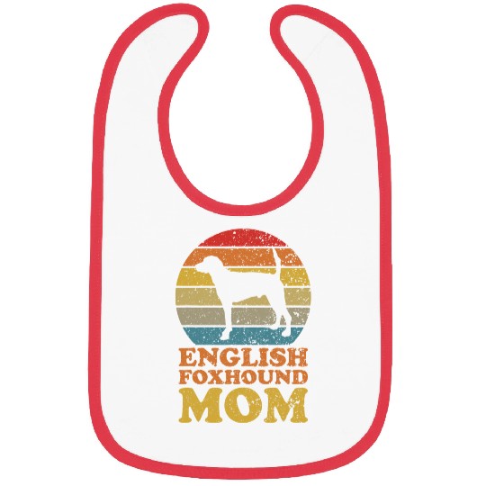 English Foxhound Dog Mom Bibs