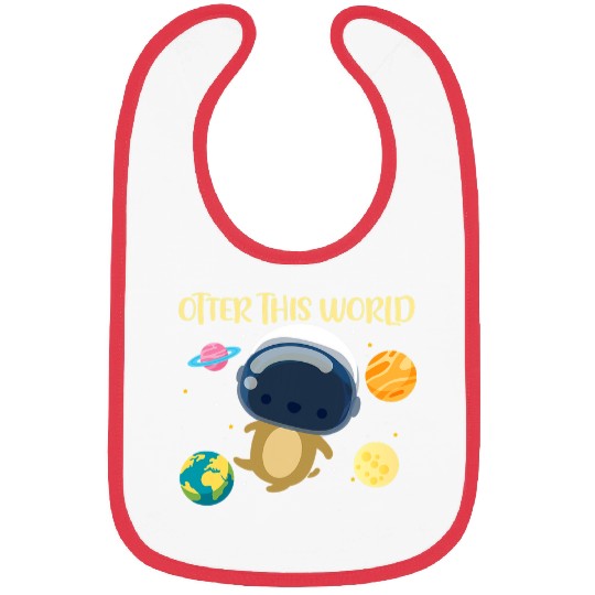 Otters This World Space Planets Astronomy Astronaut Bibs