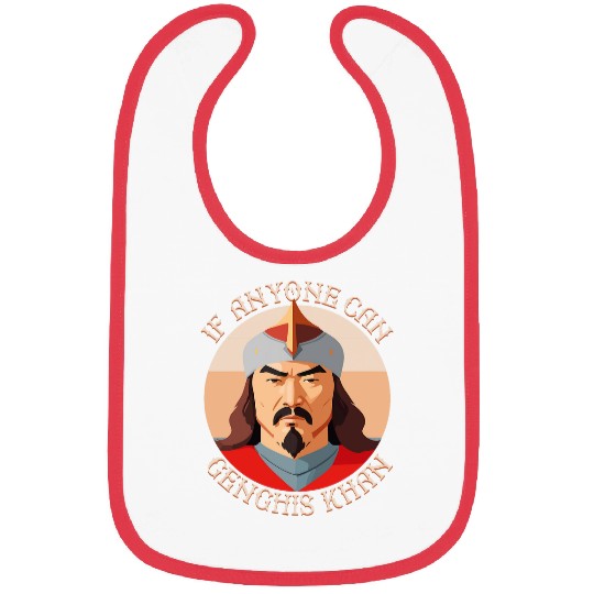 Funny Medieval History Teacher Genghis Khan Bibs