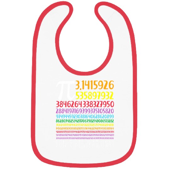 Happy Pi Day Colorful Pi Numbers 314 For Teacher Student Bibs
