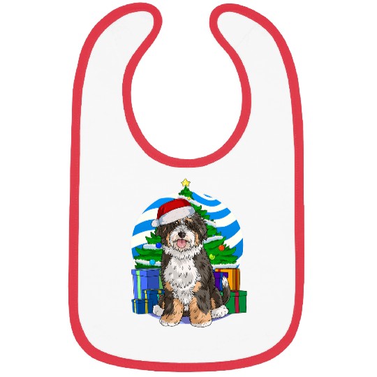 Bernedoodle Dog Funny Christmas Tree Decor Gift Bibs