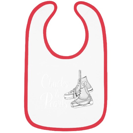 Chucks and Pearls 3 Bibs